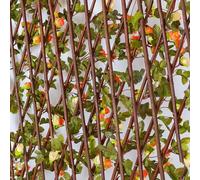 Recinzione da giardino con rose artificiali con design telescopico in legno per balcone cortile parete e decorazione interna in aree commerciali residenziali ()