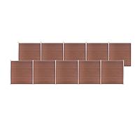 Recinzione da giardino durevole in composito di legno e plastica, sistema di recinzione modulare per un facile montaggio ed estensione, elemento di recinzione in WPC per la privacy del giardino