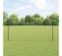 Recinzione da giardino, elementi di recinzione, recinto, recinzione decorativa, recinzione con palo verde 1 x 25 m in acciaio per pubblico, parco, area ricreativa, delimitazione area