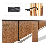Recinzione da giardino in bambù ecologico - regolabile 50 - 140 cm - pannelli decorativi per la privacy per patio, cortile e giardino - decorazione per esterni durevole ed elegante