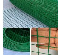 Recinzione da giardino in filo metallico verde rivestito in PVC, 1,5 x 18 m, rete di protezione zincata per polli e colture, recinzione esterna durevole per giardinaggio sicuro e controllo degli