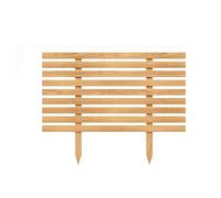 Recinzione da giardino in legno, 8 pezzi, bordo decorativo per aiuole e vialetti, facile fai da te, per paesaggi esterni, grigio e marrone, 100 x 80 cm e 100 x 100 cm