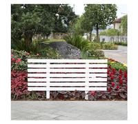 Recinzione da giardino in legno, 8 pezzi, facile da inserire, bordi decorativi per aiuole e sentieri, fai da te, paesaggi esterni, bordo grigio (100 x 80 cm) e bianco (100 x 60 cm)