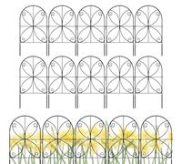 Recinzione da giardino in metallo e plastica per la protezione di aiuole e ortaggi da esterni, soluzione modulare per recinzione per animali domestici e giardini di facile installazione