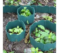 Recinzione da giardino in plastica da 20 pezzi con picchetti per piante all'aperto sicure e attraenti (rosso mattone)