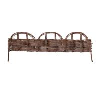 Recinzione da giardino in vimini di salice naturale, per aiuole e patio, 100 cm, decorazione rustica per esterni