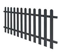 Recinzione da giardino in WPC grigio, 200 x 80 cm, resistente alle intemperie, ecologica, perfetta per paesaggistica e protezione