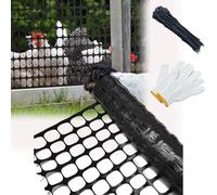 Recinzione da giardino nera in plastica riutilizzabile, rotolo di barriera temporanea per piscina e neve, ideale per pollame, cervi, conigli, polli e cani, 80 x 2100 cm
