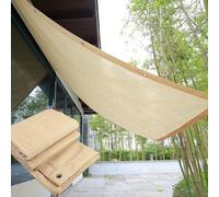 Recinzione da giardino per balcone, resistente ai raggi UV e al vento, colore beige, 0,8 x 4 m, con occhielli per una facile installazione, perfetta per la protezione del patio