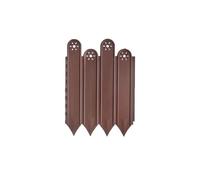 Recinzione da giardino per esterni, 10 pezzi, in polipropilene con un tocco estetico divertente per invitare gli spazi del giardino (marrone)