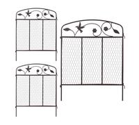 Recinzione da giardino Set di recinti Recinto ornamentale 3 elementi 1,4 kg