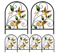 Recinzione da Giardino - Staccionata Ad Per Cani E Conigli,6 Pannelli Per Bordure Fiori Piante | Da Esterno Giardino Cortile Patio Paesaggio Prato Cortile Posteriore Aiuole E Piante