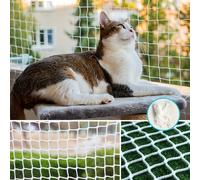 Recinzione decorativa bianca da esterno 1 m x 3 m - Rete in corda di iuta, decorazione da parete, recinzione per laghetti, rete per balconi di animali domestici, rete di protezione anticaduta, recinzi