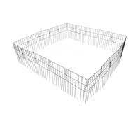 Recinzione decorativa da giardino, 30 pezzi, in ferro, colore nero, per piccoli sentieri, prati, giardini, 33 x 43 cm