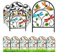 Recinzione decorativa da giardino, barriera decorativa in metallo, per aiuole e paesaggi, 6 pezzi, per esterni, giardino, cortile, terrazza, paesaggio, prato, cortile, aiuole