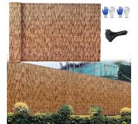 Recinzione decorativa da giardino in bambù naturale, per spazi esterni, ideale per ristoranti, terrazze e gallerie, disponibile in diverse altezze (130 cm x 1000 cm)
