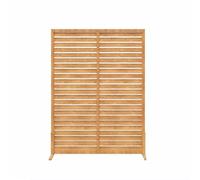 Recinzione decorativa da giardino in legno per esterni, portatile, facile da montare, divisorio per cortile, autoportante (90 x 120 cm)