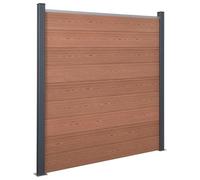 Recinzione decorativa da giardino, set di elementi di recinzione, marrone, 180 x 186 cm, in WPC, per giardino, casa, cortile, versatile, può essere installata rapidamente