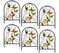 Recinzione Decorativa Da Giardino,Staccionata Ad Per Cani E Conigli - 6 Pezzi Staccionata Bordi Aiuola Cortile,Per Esterno Giardino Cortile Paesaggio Prato Retro Piante Ortaggi