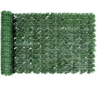 Recinzione decorativa di edera artificiale, 3 m x 0,5 m, recinzione da giardino con foglie artificiali, rotolo di siepe verde, recinzione per privacy, pannello di edera, decorazione da parete per