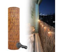 Recinzione decorativa in bambù, 110 x 500 cm, rotolo di recinzione naturale, regolabile in altezza 50-160 cm, ideale per giardino, patio, balcone, ombra e protezione del cortile