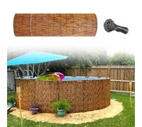 Recinzione decorativa in bambù per balcone, parasole e protezione dal vento, altezza 50-160 cm, 90 x 1000 cm, per patio, cortile, terrazza