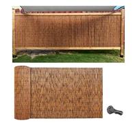 Recinzione decorativa in bambù per esterni, giardino, patio, ristorante e hotel, altezza da 0,6 m a 1,8 m, rotolo da 0,6 x 3 m, elegante recinzione in bambù per una maggiore privacy