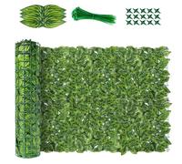 Recinzione decorativa per la privacy di edera artificiale, resistente ai raggi UV, 1 pannello decorativo da parete con siepi verdi lussureggianti, per esterni, giardino, patio, balcone e cortile