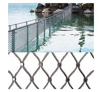 Recinzione decorativa, rete in filo di acciaio inox, rete metallica flessibile per protezione da parete, ringhiera per scale con protezione anticaduta, recinzione da giardino per campo da calcio (foro