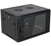 recinzione del gabinetto dello scaffale della rete del supporto della parete 6U, porta di vetro, pannello laterale aperto rapido, 150lbs, serie Tedgetal SE