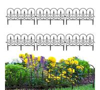 Recinzione di confine per patio - 6 pannelli decorativi per recinzione da giardino, recinzione da giardino | Pannello ornamentale di recinzione pieghevole in filo di paesaggio in ferro antiruggine