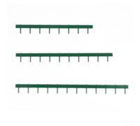 Recinzione di sicurezza in scala 1:87 per modellini ferroviari, set di recinzioni industriali in ferro, set di paesaggi in miniatura, lunghezza totale 63,7 cm, verde scuro e SIL (3 set di verde)