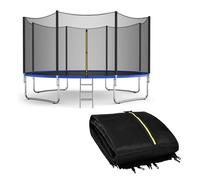 Recinzione di sicurezza per trampolino, rete resistente al sole con design a installazione rapida, doppia cerniera e fibbia per un gioco all'aperto sicuro