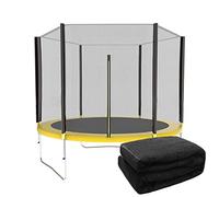 Recinzione di sicurezza per trampolino, rete resistente al sole con design a installazione rapida, doppia cerniera e fibbia per un gioco all'aperto sicuro