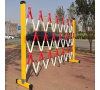 Recinzione di Sicurezza Portatile Regolabile con Ruote, barriera Stradale Retrattile e cancello a Forbice, Adatta per Strade, Passi carrai, ECC. - Installazione Rapida, 120 cm di Altezza, 32