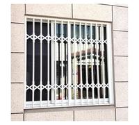 Recinzione di sicurezza regolabile for porte e finestre in lega di alluminio bianco, puleggia silenziosa, push-pull, pieghevole, anticaduta, antifurto(W38xH71in/95x180cm)