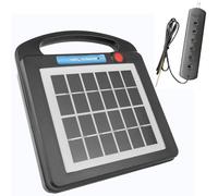 Recinzione elettrica da 12 V, 12 V, a energia solare, 12 Volt, 12 V, per recinzioni elettriche, a batteria, 1,8 km, 75 mJ ID6075 + tester per recinzioni