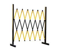 Recinzione espandibile Ber - Guardrail portatile in metallo per eventi e pubblica sicurezza, facile installazione 119,4 x 299,7 cm, nero, sicuro per uso esterno e controllo della folla