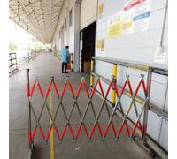 Recinzione espandibile per controllo del traffico, cancello retrattile in acciaio inox con ruote, barriera di parcheggio portatile da 4 m per la manutenzione e la gestione della sicurezza