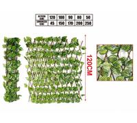 Recinzione Estensibile con Foglie Artificiali Di Auguria 120X45cm
