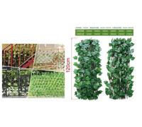 Recinzione Estensibile con Foglie Artificiali Di Vite 120X45cm