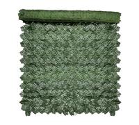 Recinzione finta per la privacy, espandibile, per esterni, siepe verde, in plastica verde, con foglie di vite, pannelli per cancelli, giardino, cortile, balcone (157,5 x 100,1 cm) VGy483 (I, 50 x 50 x