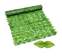 Recinzione finta per la privacy, espandibile, per esterni, siepe verde, in plastica verde, con foglie di vite, pannelli per cancelli, giardino, cortile, balcone (157,5 x 100,1 cm) VGy483 (D, 50 x 50 x