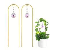 Recinzione for piante con assorbitore solare arcobaleno cristallino e piccoli pali di supporto for piante in metallo for la crescita della vite, fiori in rattan rampicanti