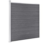 Recinzione frangivento per terrazza e giardino, 5 quadrati + 1 angolo, 965 x 186 cm, grigio