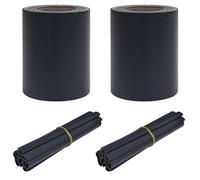 Recinzione frangivista giardino 2 pezzi grigio scuro 35 x 0,19 m PVC - Recinzione frangivista per terrazza, balcone e giardino, resistente alle intemperie, durevole e facile da montare