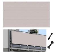 Recinzione frangivista per esterni, 170 x 600 cm, rete di protezione UV per giardino e balcone, facile installazione, con cinghie, barriera per la privacy bianca