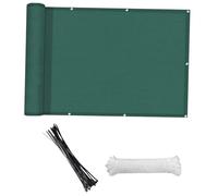 Recinzione Giardino 24 pezzi di schermo for la privacy del balcone, include fascette for cavi, parabrezza resistente alle intemperie, 3 x 0,9 m, for patio, portico, cortile, ringhiera.(Dark Green)