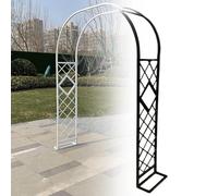 recinzione giardino decorativo, Supporto for piante ad arco da giardino in metallo zincato multicolore, diverse misure, con base o picchetto(White-b,340x230cm/11.1x7.5ft)