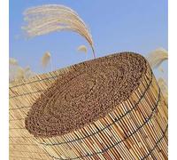 Recinzione Giardino in Canna,Arella Canniccio Naturale Robusti,Canne di Bambu per Esterno Ombreggiante,Bamboo per Recinzione Rinforzato Rotolo di Rete per Recinzione per Balcone Gazebo(H80xL500cm/2.